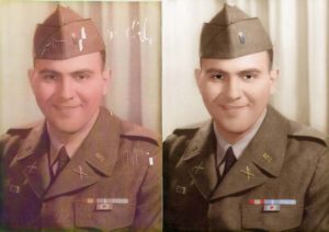 Photo restoration services for soldiers